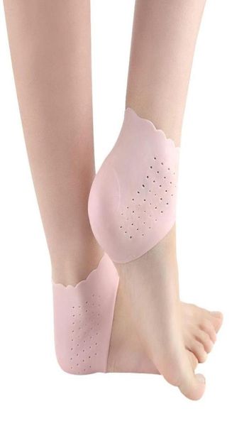 

ankle support 1 pair thin lace foot heel protector soft silicone half socks high heels antidry crack moisturizing cover5104961, Blue;black