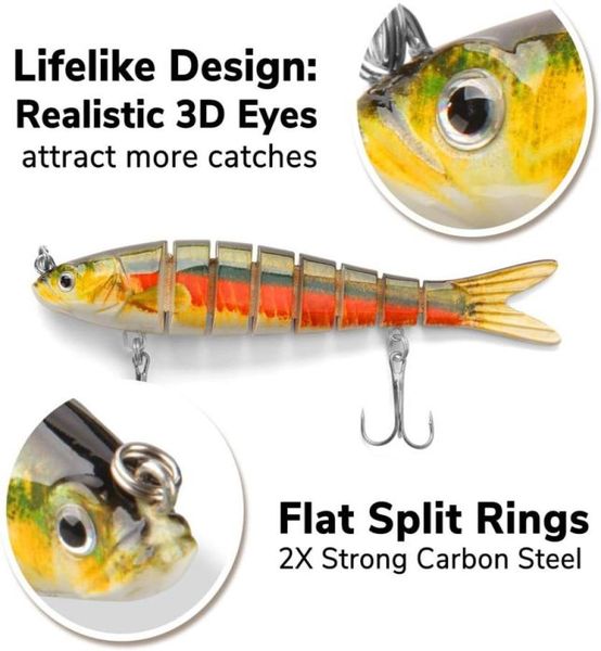 

fishing lures for bass trout multi jointed crank bait swimbaits slow sinking swiming bass freshwater saltwater lifelike fishing lu7168463