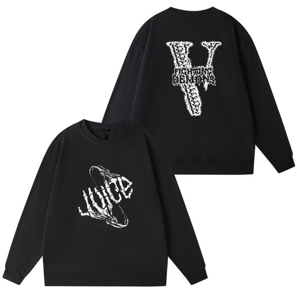 

vlone men's hoodies & sweatshirts hoodies winter casual loose vlone letter cotton sweatshirt hip hop hood pullpver sweater vl129 color, Black