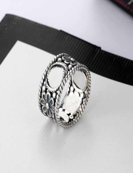 

fashion charm jewelry silver ring hollow letters ring retro simple hip hop punk ring party accessory gift3107571