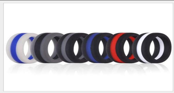 

silicone wedding ring flexible silicone wedding comfortable fit lightweight ring for men multicolor comfortable design ps17088533250, Slivery;golden