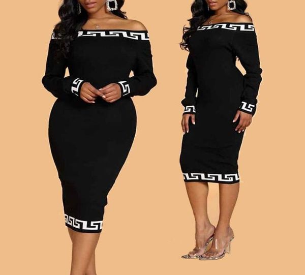 

women039s dresses slim fit fashion casual plain color patchwork print off shoulder dress size s3xl 0058058294, Black;gray