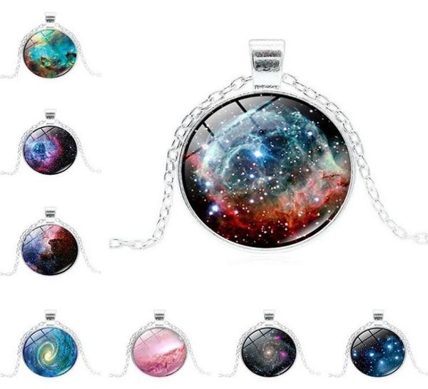 

20pcs universe galaxy nebula necklace galaxy astronomy pendant solar system jewelry space universe necklace milky way jewellery7814292, Red;brown