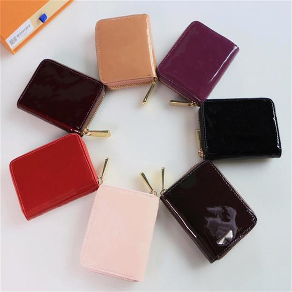 

2021 designers wallet ladies coin purse zippy monograms empreinte leather short zipper purses city people credit card holder bag w286c, Red;black