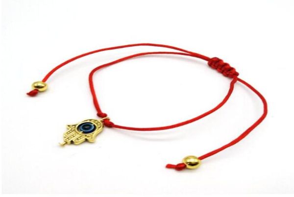 

lucky eye blue evil eye hamsa hand charms bracelet red string thread rope bracelet for women men evil eye jewelry gifts1592236, Golden;silver