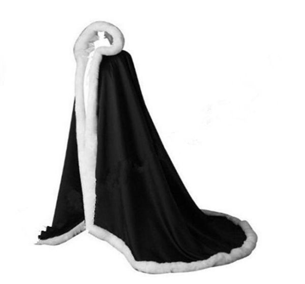 

bridal winter warm long wedding cloak cape white faux fur cape wedding cape9796169