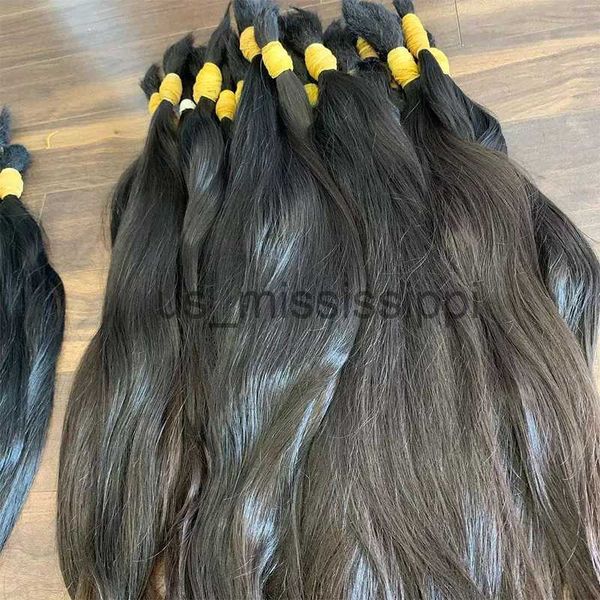 

synthetic wigs original human hair bulk braiding hair natural human no weft unprocessed vietnamese human hair x0823, Black