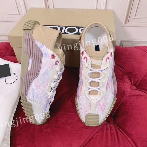 

2023 new luxurys designer men women open sneakers casual shoes platform vintage black white pink beige sports breathable trainers mens shoe