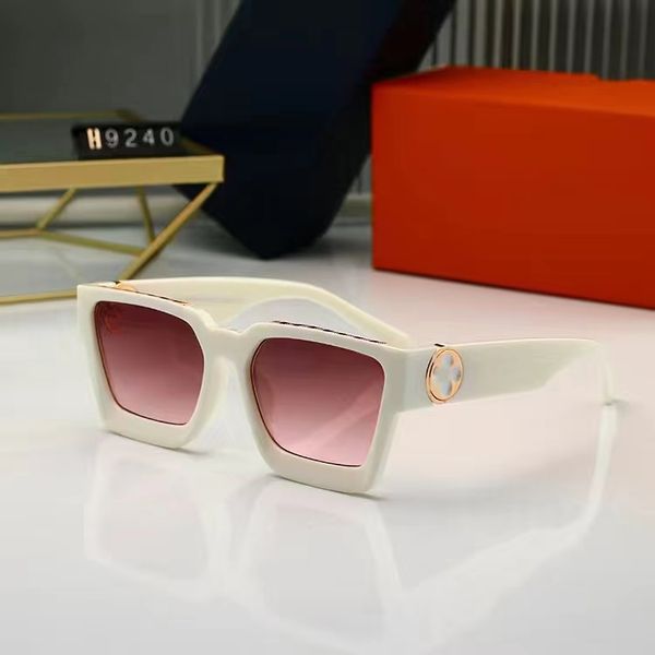 

luxury designer lu sunglasses mens fashion sunglass eyeglass women men fashion street trend glasses sun glass uv400, White;black