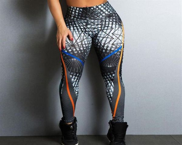 

women print elastic sport trousers yoga pants yoga leggings running tights sporting leggings gym fitness clothing26622061980, Black;blue