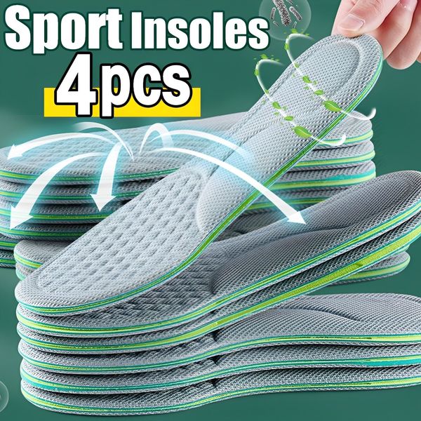

shoe parts accessories 4pcs soft memory foam insoles for shoes men women deodorant absorbsweat massage sport insole feet orthopedic sole run, White;pink