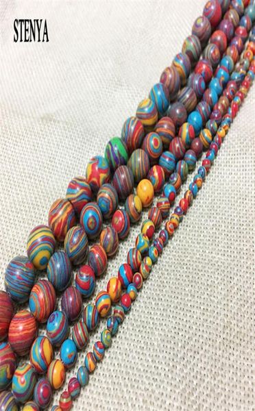 

round natural stone spacer loose beads india bead multicolor lot 4mm 6mm 8mm 10mm 12mm malachite bead jewelry findings23367246631, Black