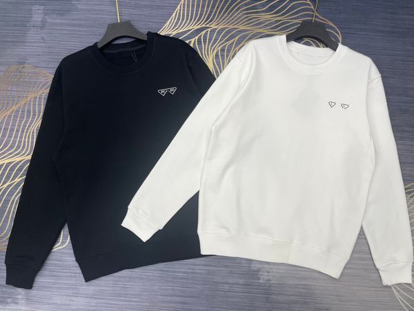 

men's and women's new autumn and winter three-dimensional convex rubber letters long-sleeved round neck hoodie, Black