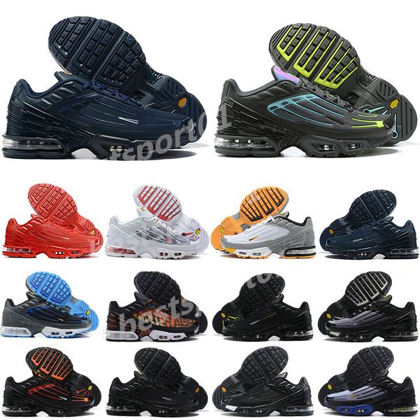 

tn plus 3 tuned running shoes for men triple white leather black laser blue gradient olive crimson red graphic summer nights mens trainers o