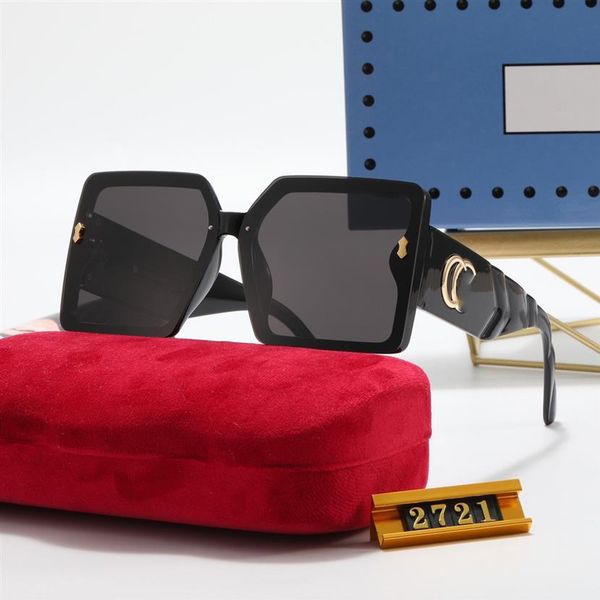 

2721 fashion designer sunglasses goggle beach sun glasses for man woman 5 color optional quality295r, White;black
