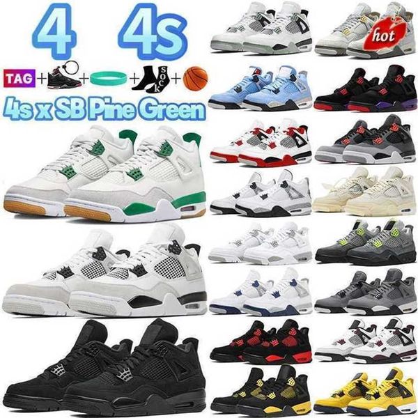 

og 2023 4 4s jumpman basketball shoes for men women og pine green military black cat craft pn dust seafoam red cement