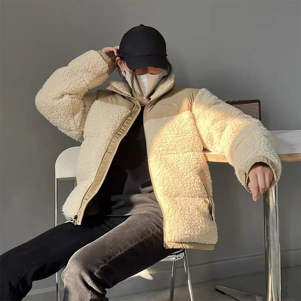 

mens women's jackets winter fleece jackets designer women faux shearling outerwear coats female suede fur coat warm thickened lamb puff, Black;brown