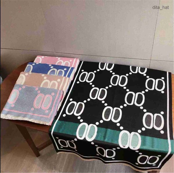 

luxury cashmere scarf for autumn/winter women to thicken and keep warm versatile new style long style cape 6 colors, Blue;gray