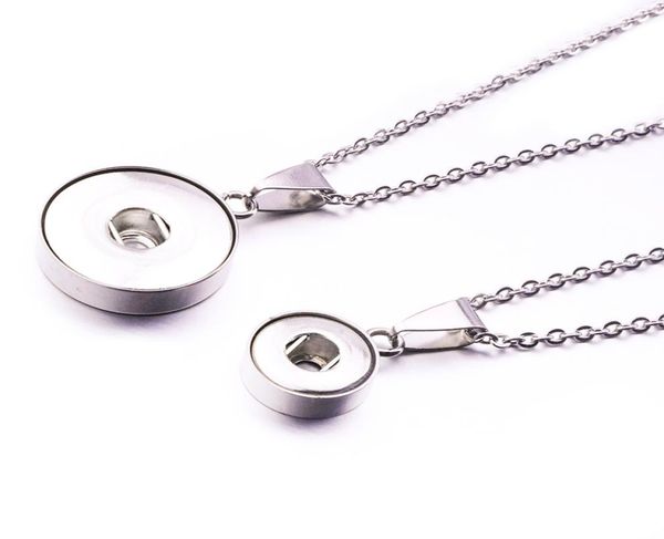 

silver plated stainless steel 12mm 18mm snap button necklace for women snaps buttons jewelry1077213