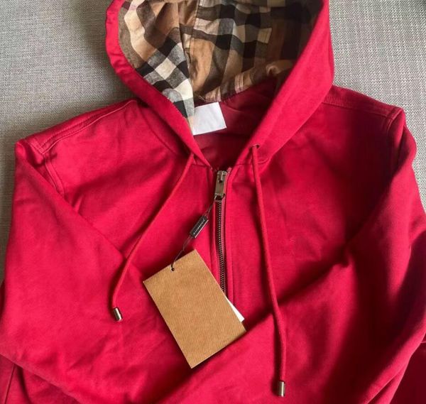 

23fw mens plaid hooded jackets hoodies casual horse embroidered windbreaker jacket luxury men women zipper streetwear waterproof outerwear c, Black;brown