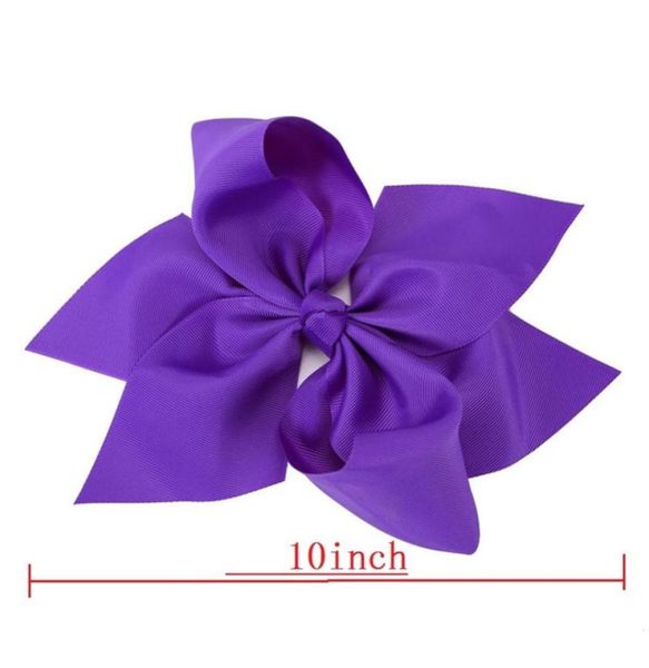 

drop 10 inch large grosgrain ribbon bow girls hairpins big bowknot hair clips hair accessories 30pcs211w70927604976538, Slivery;white