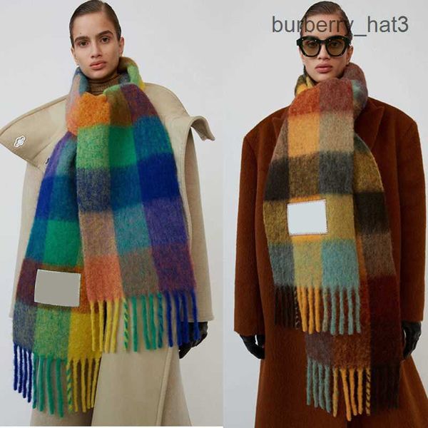 

designer scarf brand cashmere winter scarf scarves blanket women type colour chequered tassel imitated aimeishopping, Blue;gray
