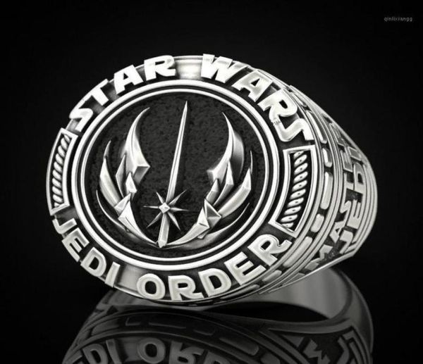 

cluster rings men039s 925 vintage thai silver ring gift jewelry whole jedi knight17268206, Golden;silver