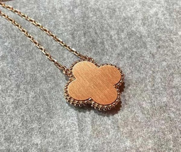 

designer fashion 2021 new clover rose pyroxene diamond necklace women039s sterling silver 925 christmas pink pendant clavicle c3711103