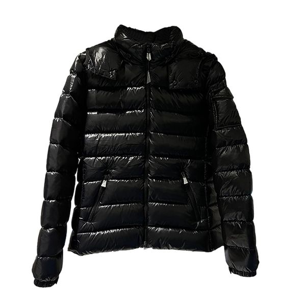 

TOPSTONEY Winter Thick Classic Down Jacket Couple Slim Lightweight Detachable Hat White Duck Down Short Warm Coat 2114, Black-2114