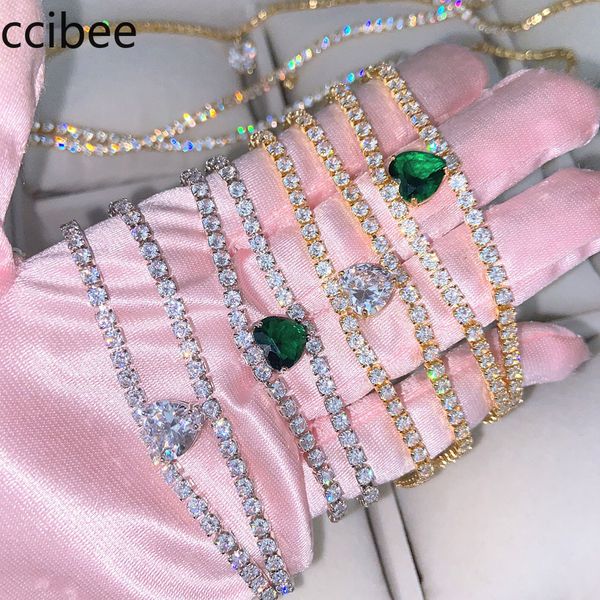 

charm bracelets geometric rectangular zircon car flower bracelet fashion women s handmade chain exquisite hand decoration double tennis 2308, Golden;silver