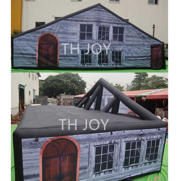 

10x5mr ship to door outdoor activities customized 10x5m halloween inflatable bouncy castle obstacle house inflatable maze haunted house