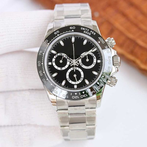 

watch mens watch 7750 movement black watchs multifunctional automatic mechanical stainless steel strap sapphire waterproof 40mm montre de lu, Slivery;golden