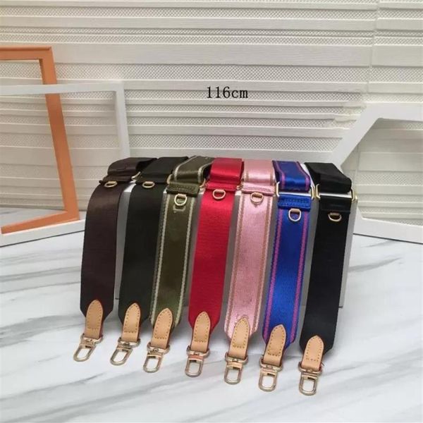 

7 colors shoulder straps for 3 piece set designers bags women crossbody lady m44823 coin purse shoulder bag strap190r, Black