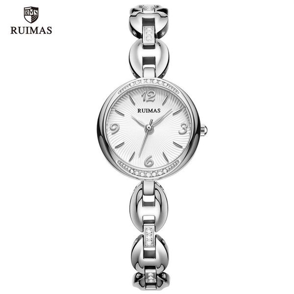 

2020 ruimas luxury quartz watches women silver bracelet elegant wristwatch lady woman waterproof watch relojes de lujo para mujere210p, Slivery;brown