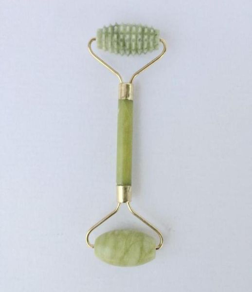 

pratical jade facial massage roller anti wrinkle healthy face body two head neck foot nature beauty tool face massager gift4962421