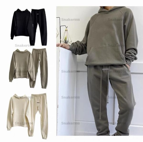 

fashion mens plush hooded tracksuits mans womens streetwear loose hoodies multicolor suit hiphop couple warm streetwear suits6096324, Gray