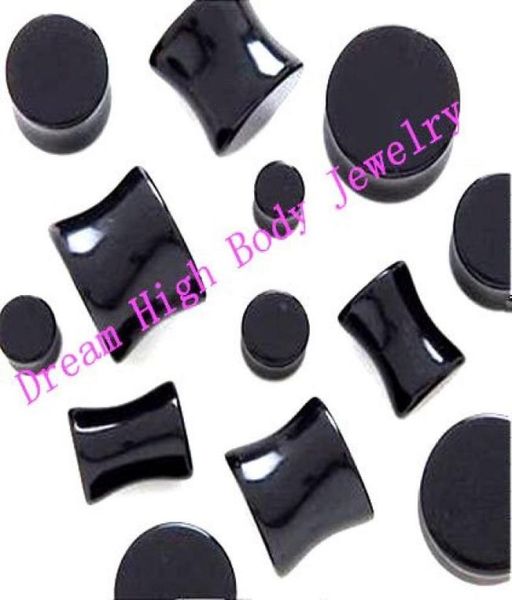 

new arrival black uv acrylic ear expander bone flesh tunnel ear plugs fashion body piercing jewelry stud ring set jewelry7344026, Silver