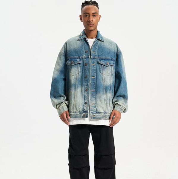 

wash hole denim jackets slim casual denim coats cotton thicker winter jean jackets warm men's clothing, Black;brown