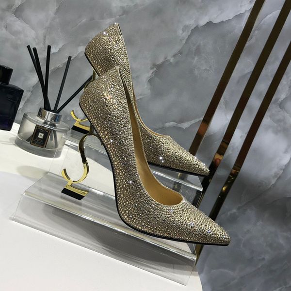 

dress shoes 2023 new cinderella shoes rhinestone high heels shoes women pumps pointed toe woman crystal party wedding shoes for women 11cm w, Black