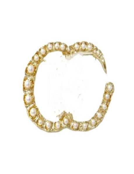 

european and american french letter brooch simple fashion coat pearl diamond accessories female fast delivery41410905454787, Gray