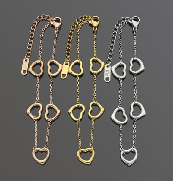 

designe heart charm bracelets luxury womens love positive mens bracelet jewelry 925 silver christmas gift woman bracelet for weddi3037908, Golden;silver