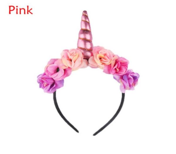 

christmas unicorn horn hairband kids unicorn headband for party diy hair accessories flower hair clasp cosplay crown baby headband8289042, Silver