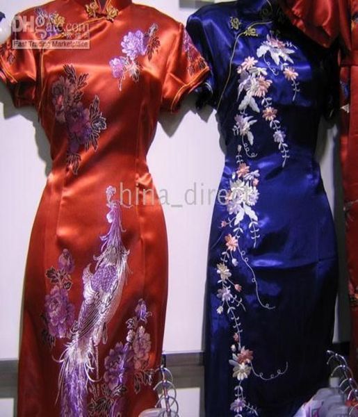 

evening dress silk cheongsam prom dresses qipao gown dress party dress 10 pcslot the 3479344, Blue;red