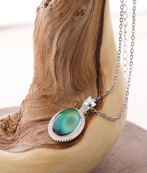 

luxury style silver plated emotion feeling mood color change pendant necklace for women gift8590792