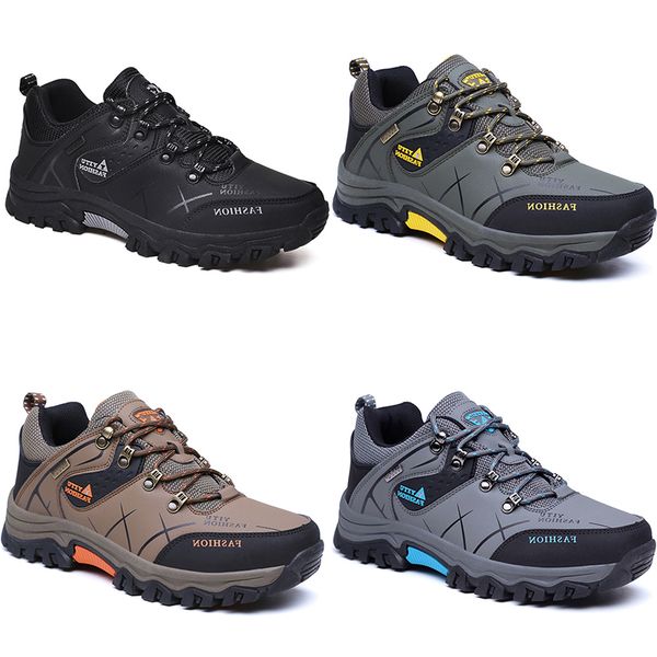 

2023 low-hiking shoes leather men woman black brown gray trainers mens outdoor sports sneakers color 4