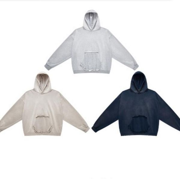 

water-washed gradient-sanded hoodie men's hoodies & sweatshirts women, Black