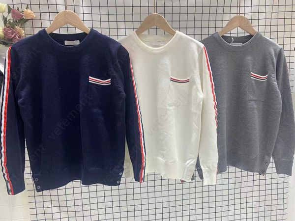 

fall knit sweater womens mens jumper sweatshirt fashion casual pullover long sleeve decorative line designer sweaters women streetwear, White;black