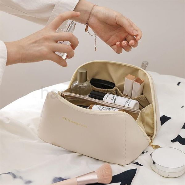 

makeup bag women s large capacity portable ins advanced sense netred new travel cosmetics wash251h