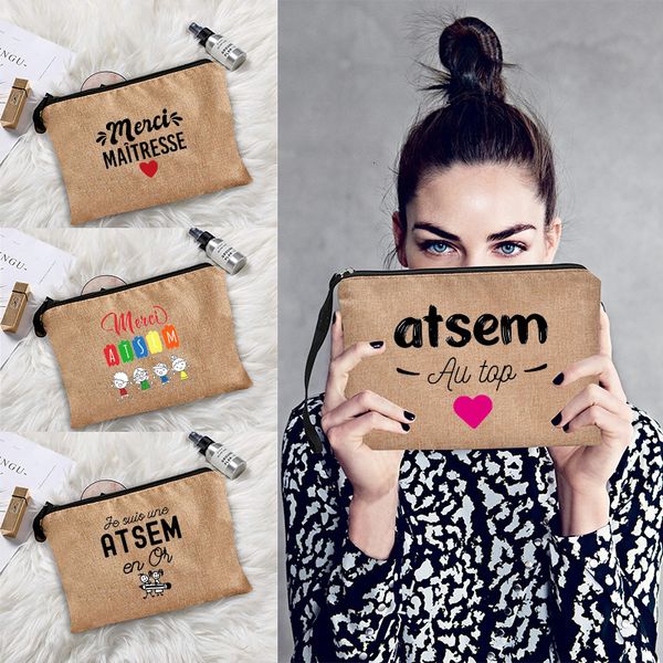 

cosmetic bags cases super atsem printed bachelorette party makeup bag toiletries organizer pouch purses school gifts 230823