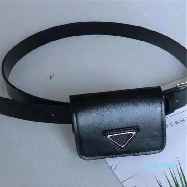 

designer-designer neutral luxury pu leather waist bags black belt bag fashion geometry triangle letter mini casual pouch coin purs321k